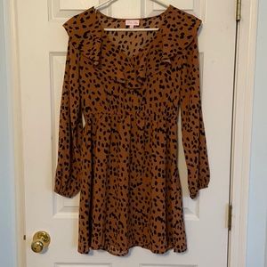 Brown Animal Print Dress